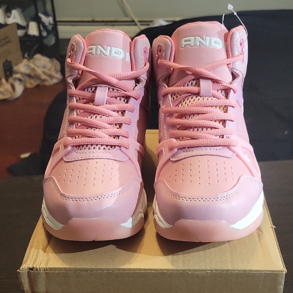 And1 Assist 6.0 Youth Athletic Sneakers in pink W6.5/M5 Brand New - Picture 4 of 10